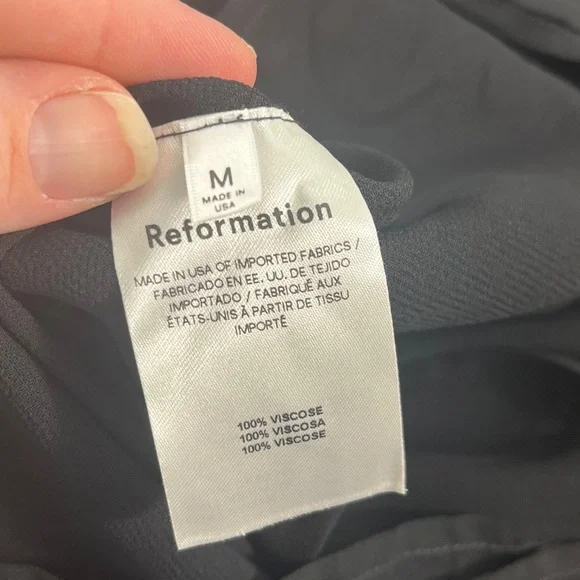 Reformation Otessa Black Mini Dress - Picture 9 of 14